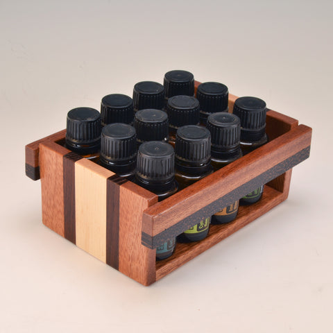 Mahogany "Lotte" Essential Oil Crate (for 12 oils)
